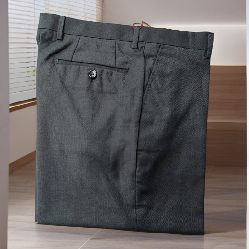 黑灰色羊毛西裤西装裤薄款免烫商务夏季男士裤子垂顺舒适百搭时尚
