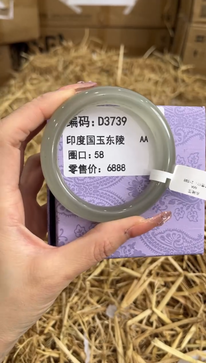 未镶嵌手镯石英质玉D3739