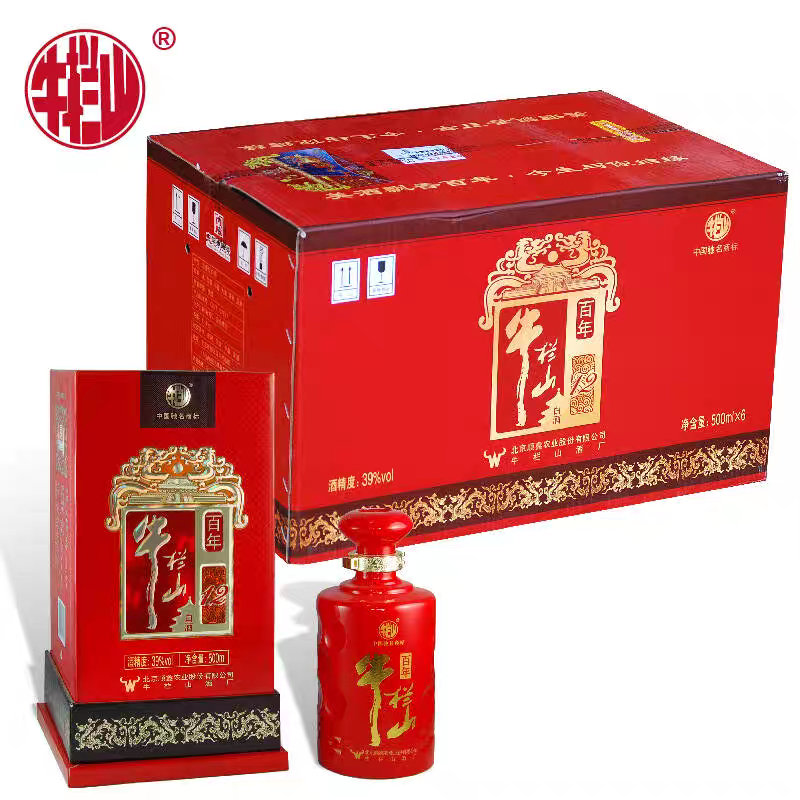 牛栏山百年红12白酒39°（假一罚十）39度500ml