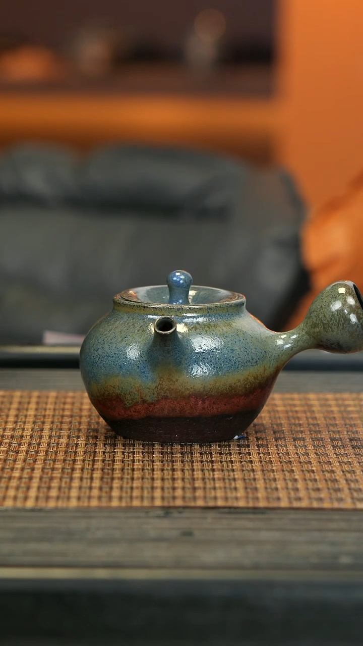 【闪购商品】紫砂茶壶ZCJ91柴烧 侧把瓦罐