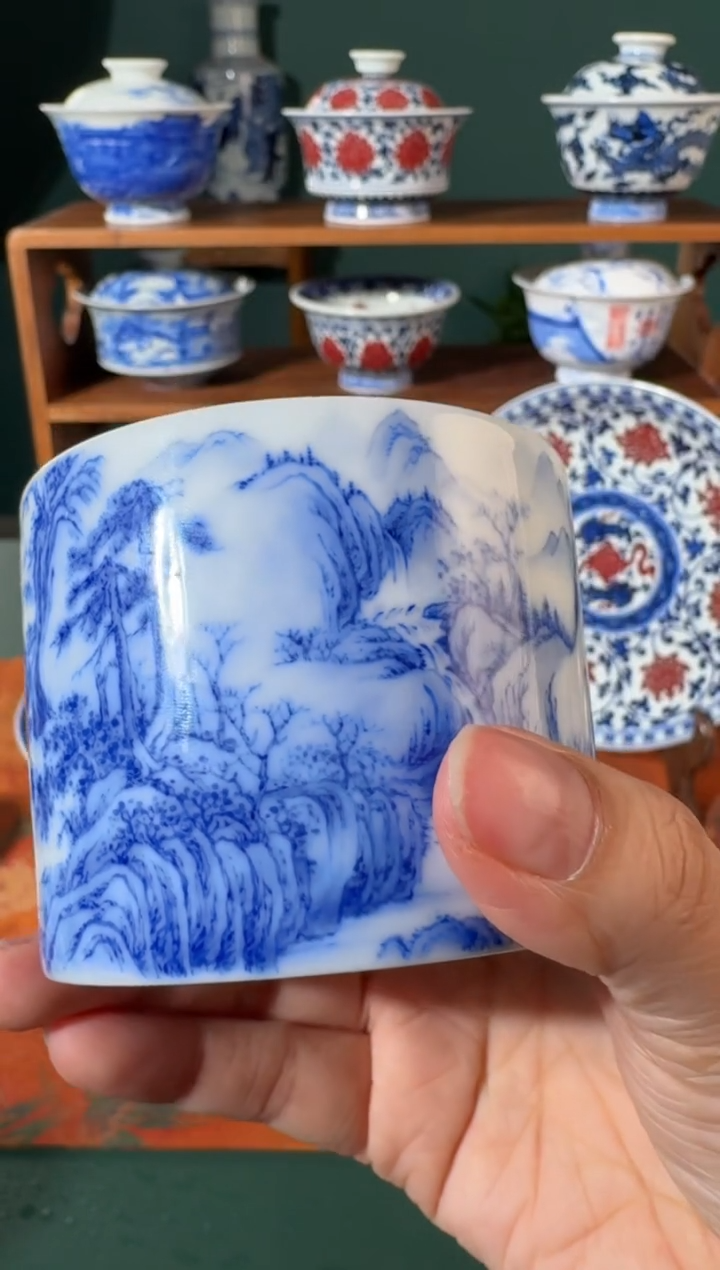 【闪购商品】杯画堂春 早春图直口杯