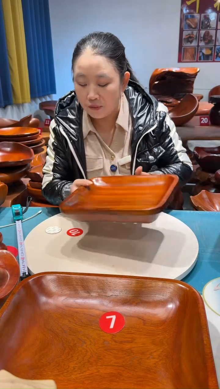 木四脚干泡盘 29.2*23.3*6