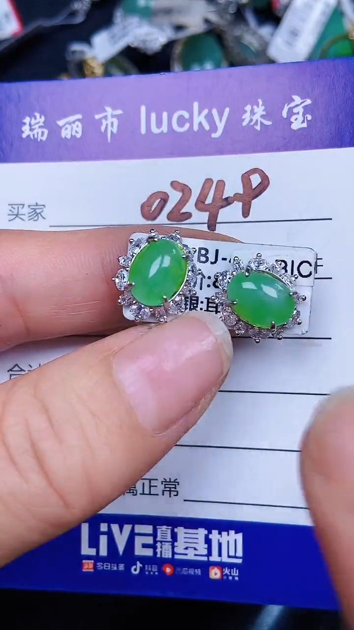 颈饰银S925镶嵌翡翠0249