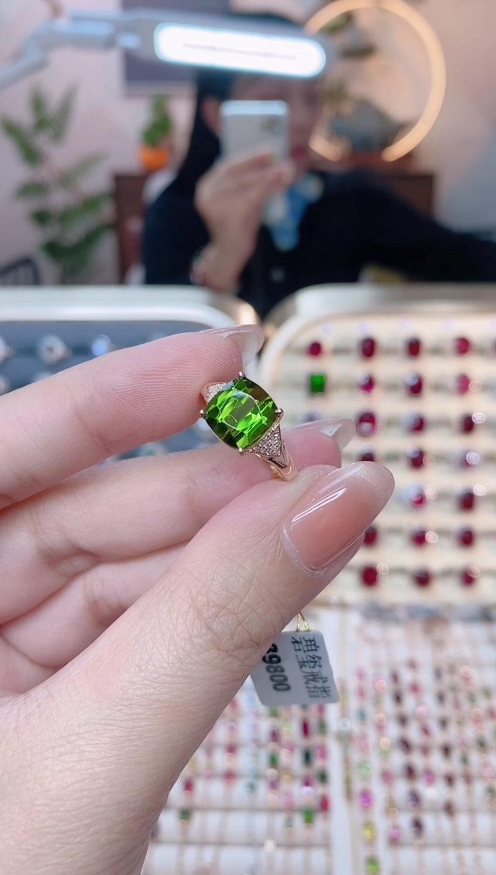 【闪购商品】碧玺18K金戒指18K金镶嵌1