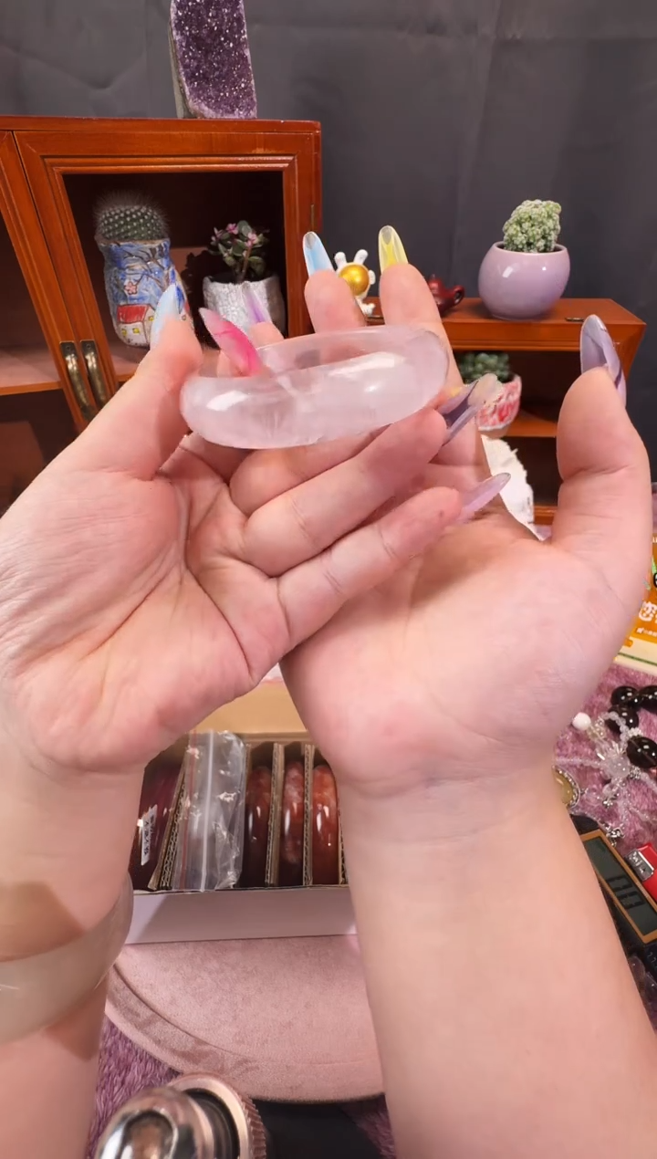 粉色雪花手镯54圈口