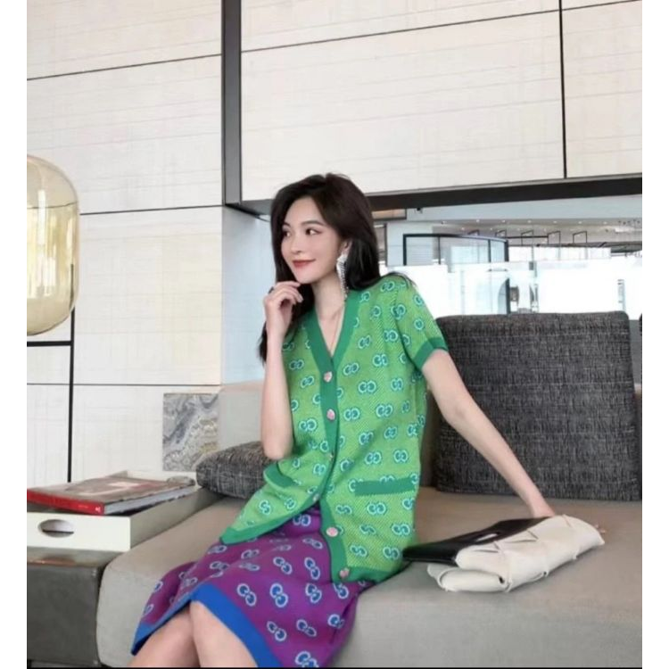 古驰/针织衫/95新/丝缎、羊毛、亮片/[251128SJ]