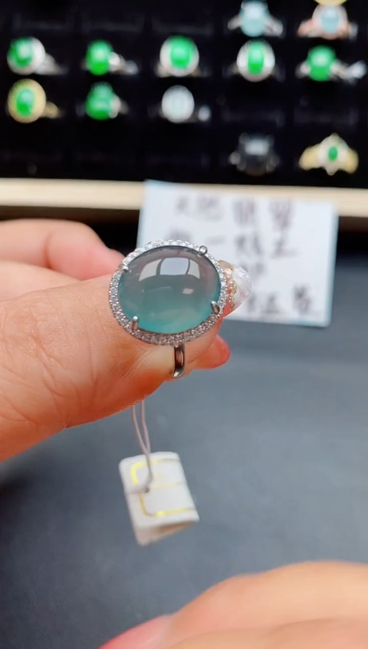 【闪购商品】翡翠戒指银S925镶嵌50800