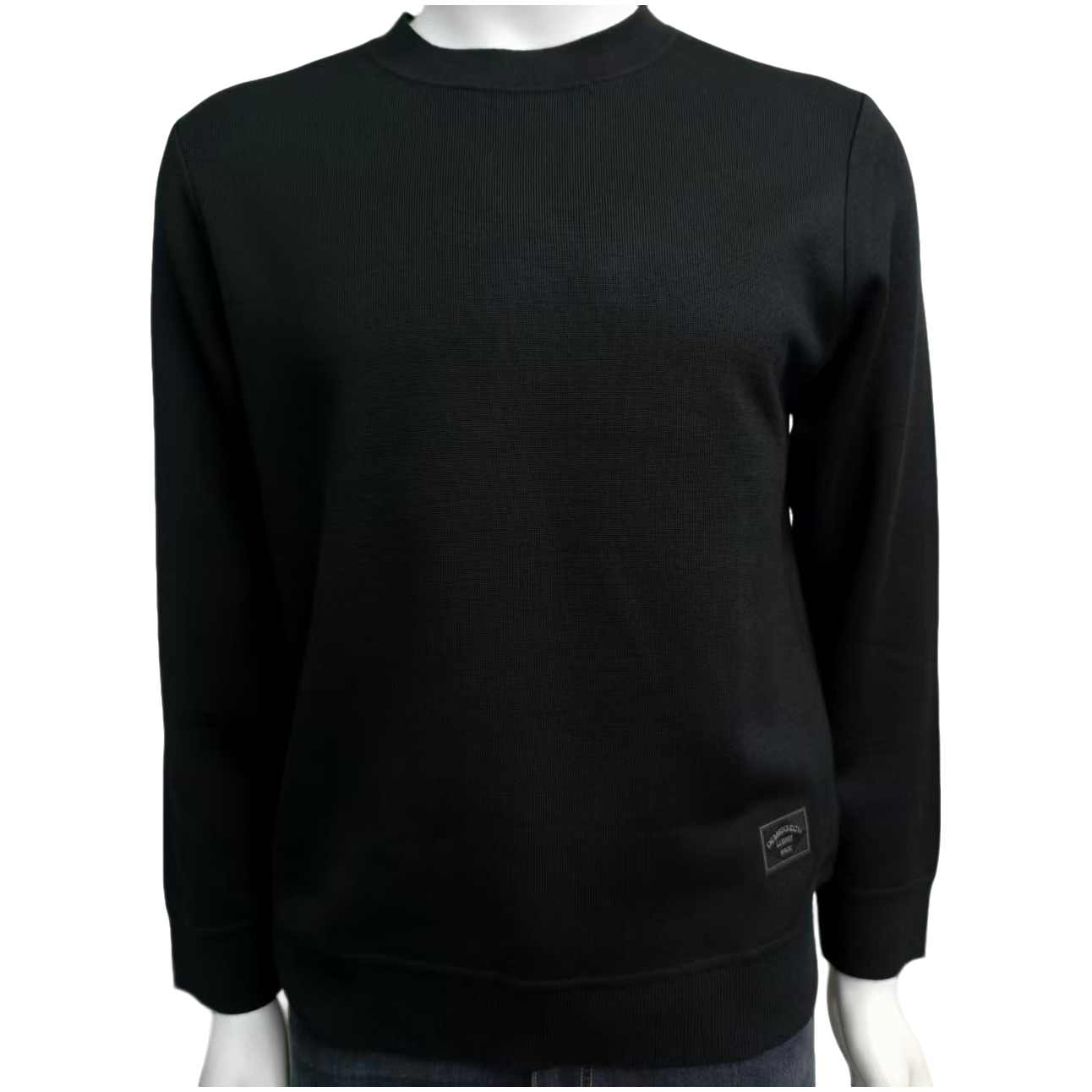 飒沃MT86035黑长袖休闲黑色圆领