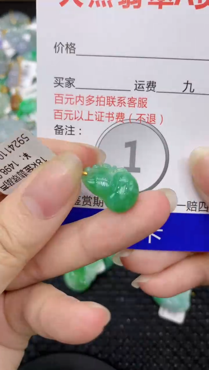 【闪购商品】翡翠颈饰18K金镶嵌8888888888