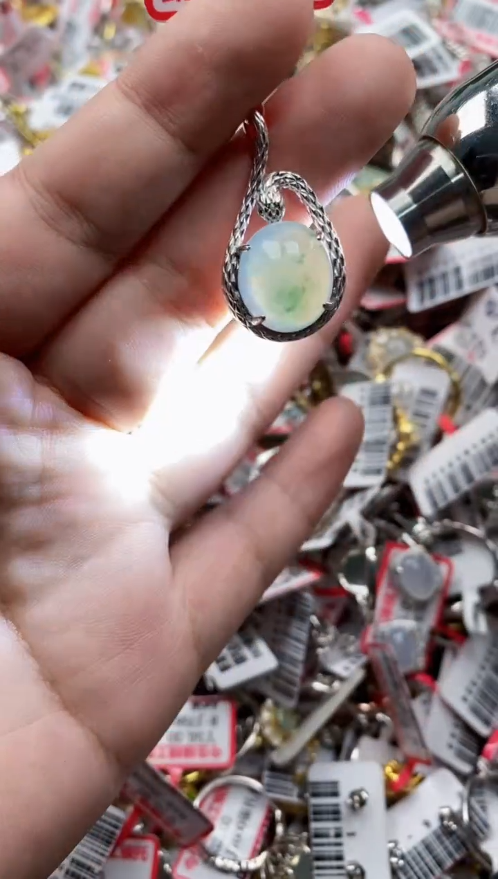 【闪购商品】翡翠戒指银S925镶嵌66666---1