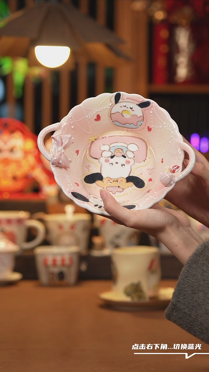 【闪购商品】摆件G067创意手绘陶瓷水杯