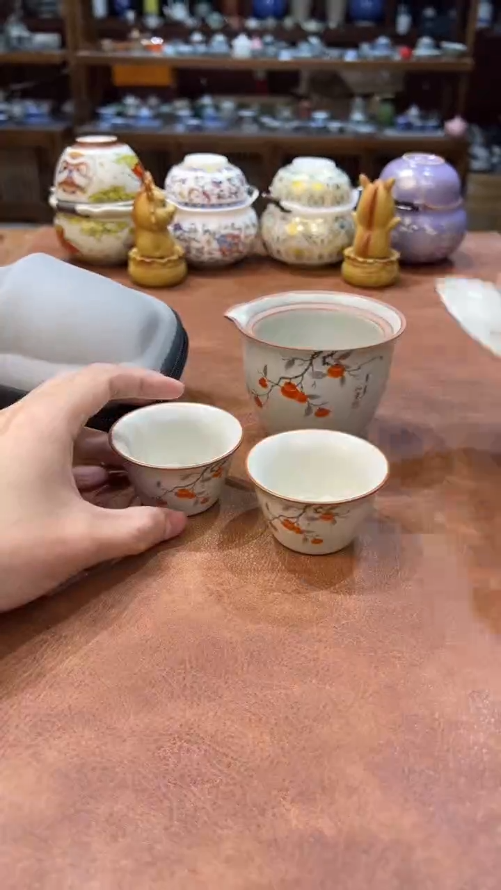 真的很便宜会开片的旅行茶具