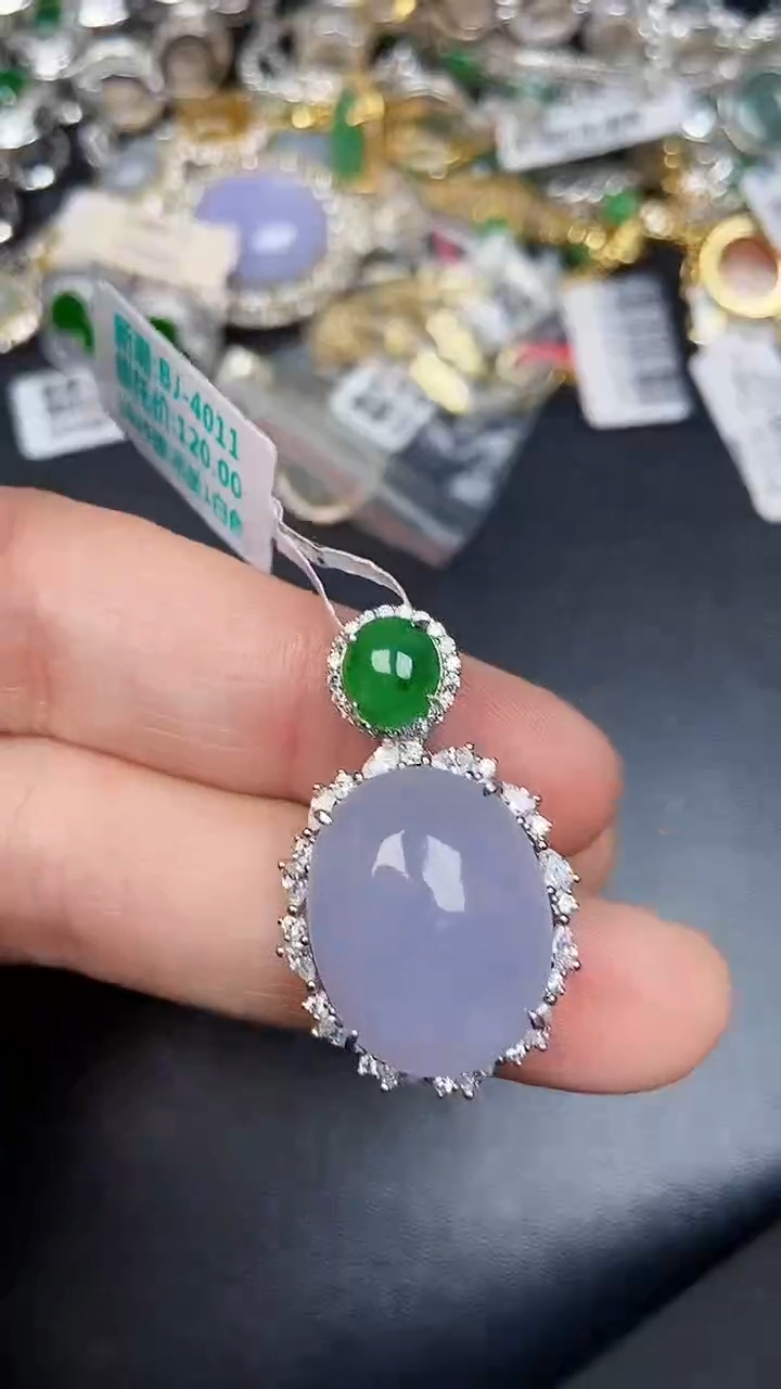 银S925镶嵌戒指翡翠2410