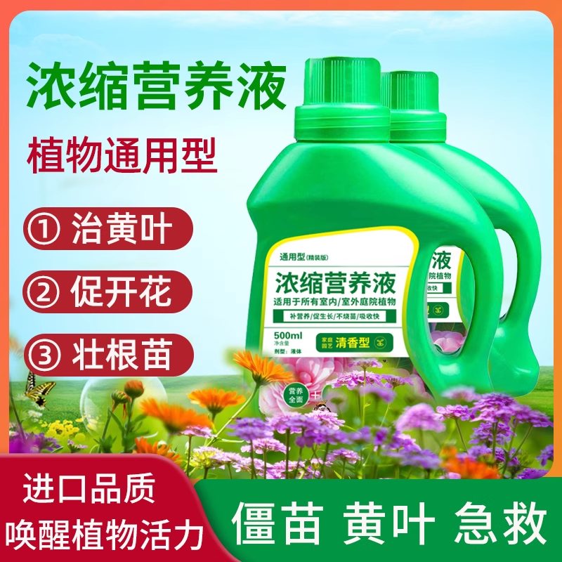 植物营养液通用型浓缩绿植发财树专用水培富贵竹肥料龙血树花肥料
