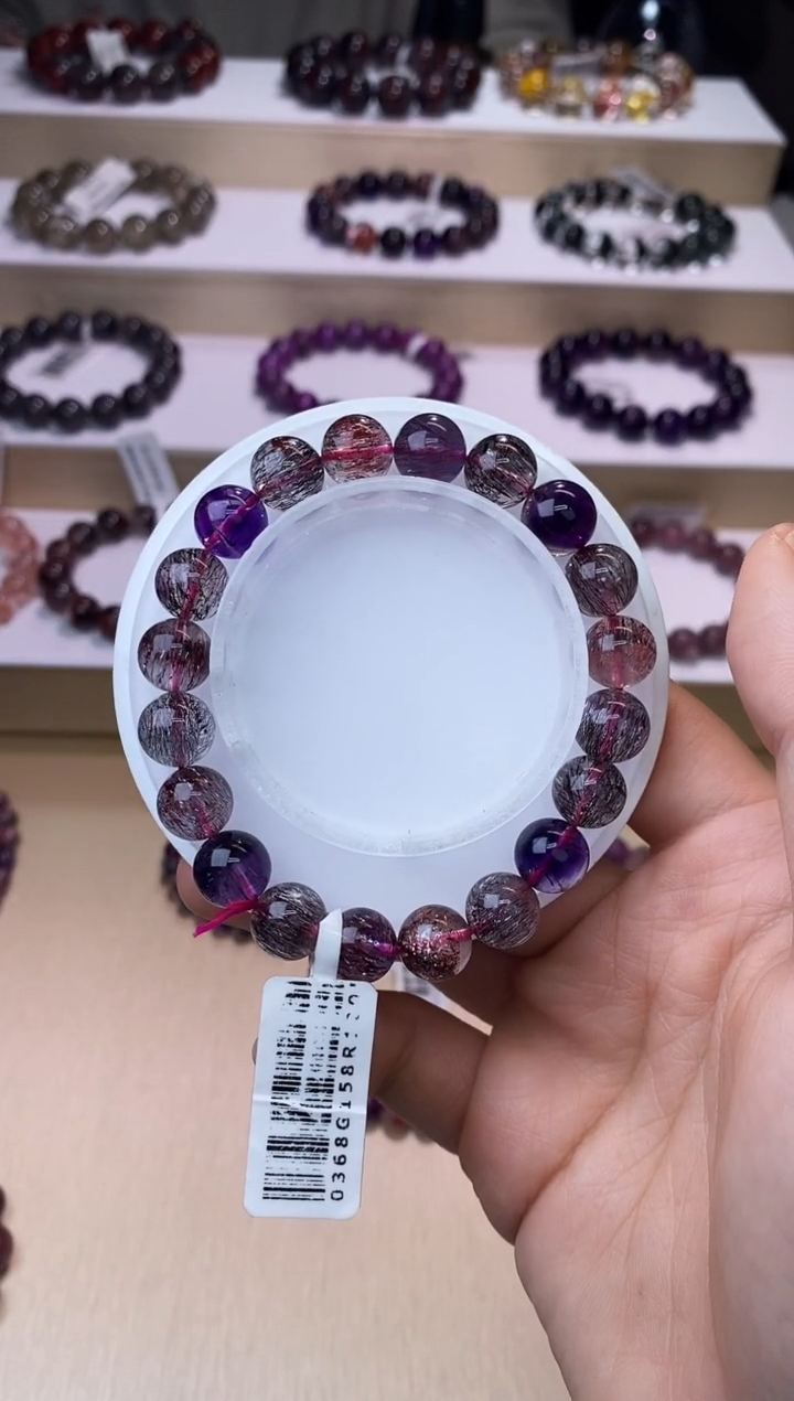 【闪购商品】水晶手链未镶嵌黑加仑超七单圈10m+