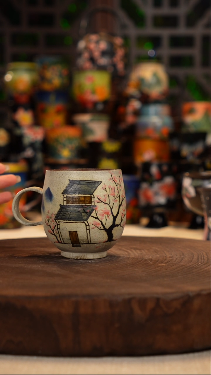油画   釉下彩  杯子