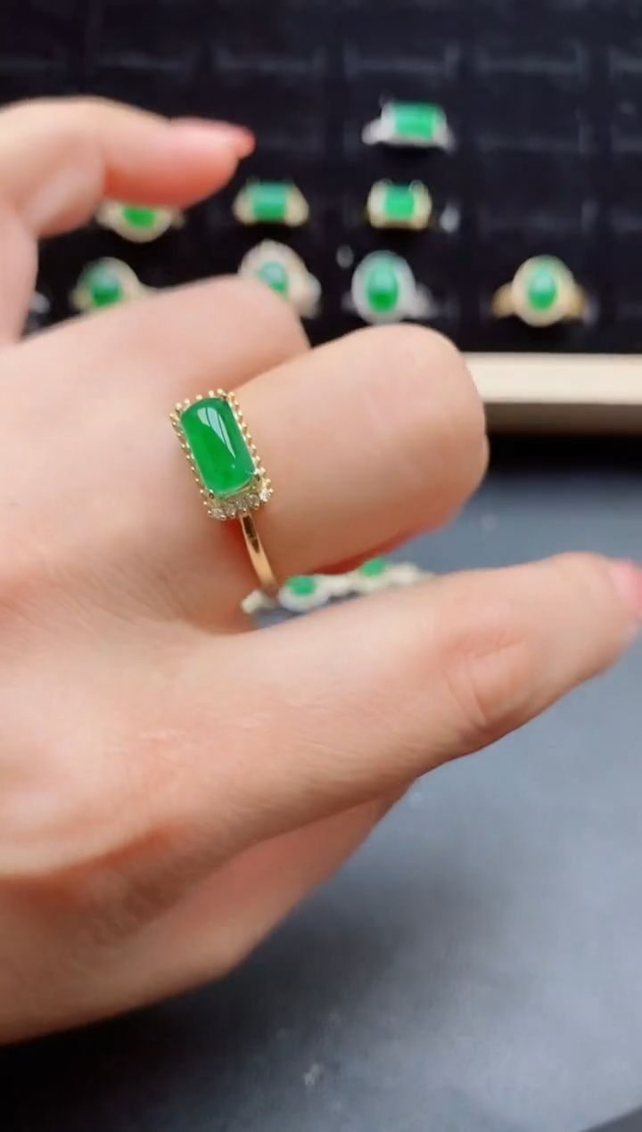 【闪购商品】翡翠戒指银S925镶嵌121121