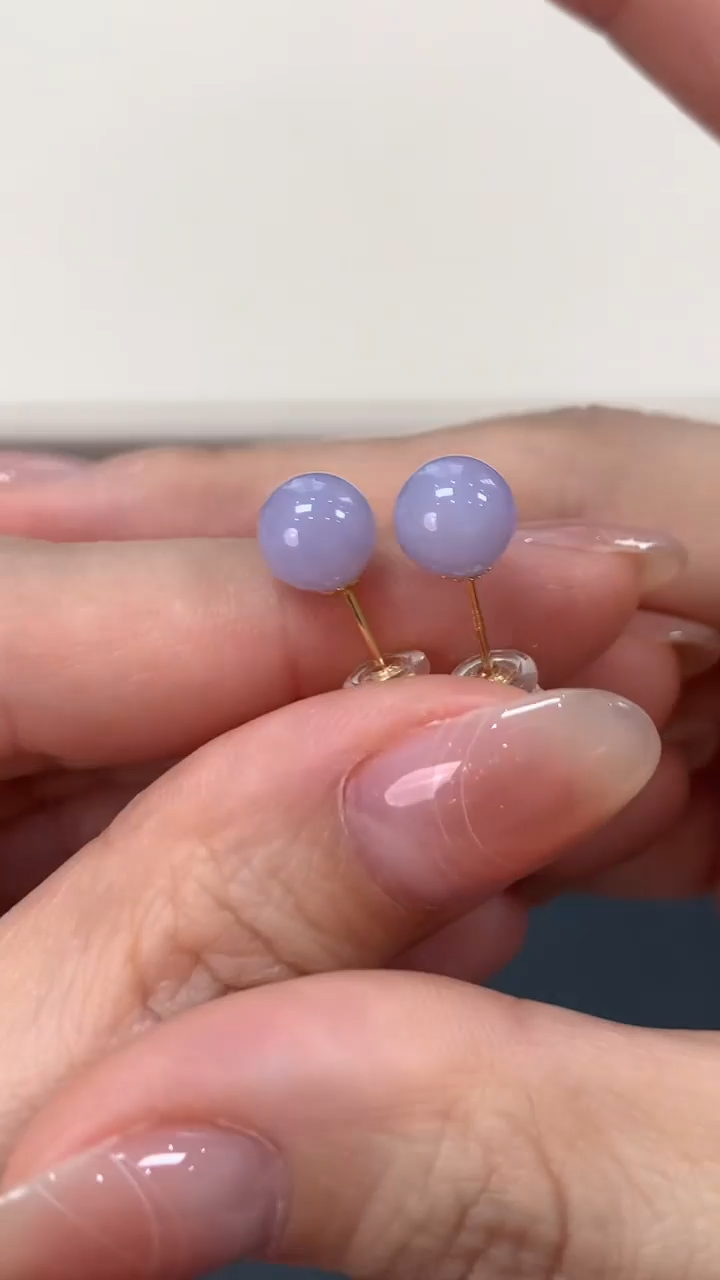 翡翠18K金镶嵌耳饰耳饰980