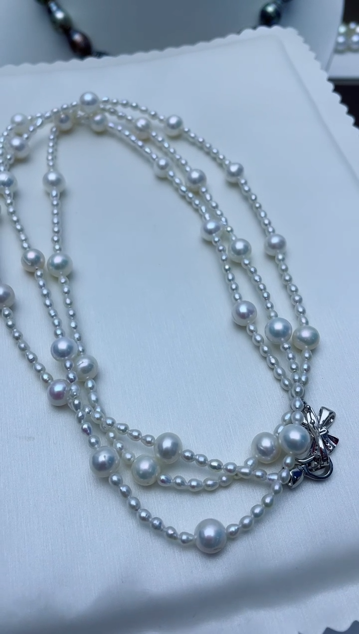 淡水珍珠未镶嵌颈饰W38