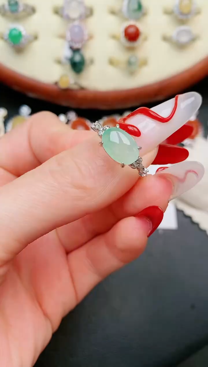 【闪购商品】翡翠戒指银S925镶嵌.....
