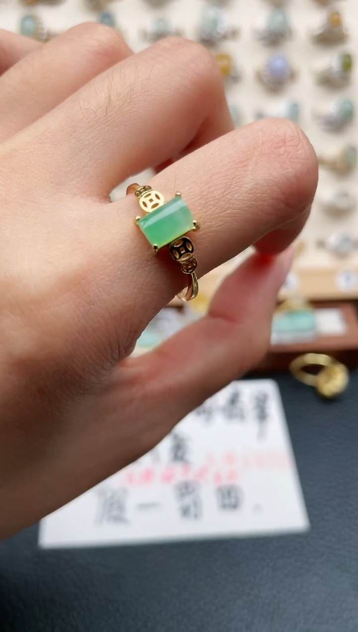 【闪购商品】翡翠戒指银S925镶嵌1111