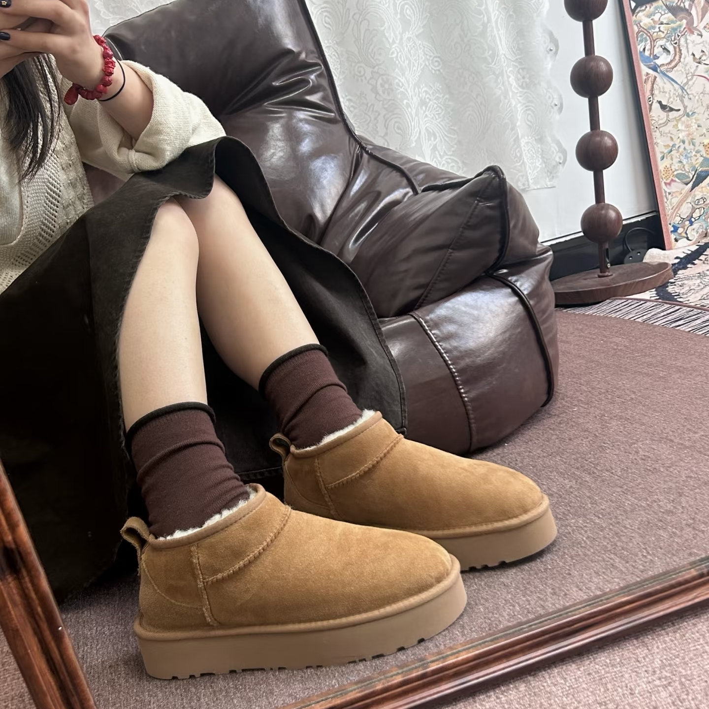 【周冬雨系列】桑坡村源头工厂重磅高端线羊皮毛一体雪地靴保暖时尚