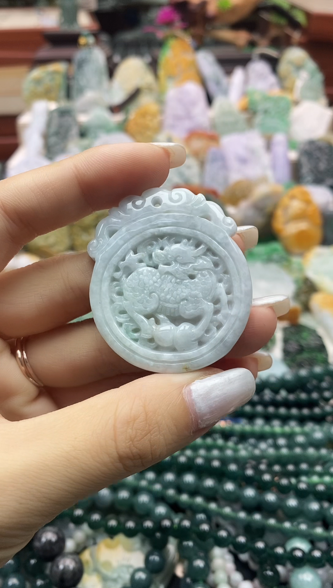 未镶嵌挂件翡翠019