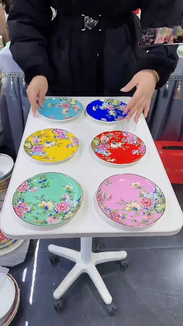 【闪购商品】瓷片7英寸骨碟6个景德镇陶瓷【秦坊】