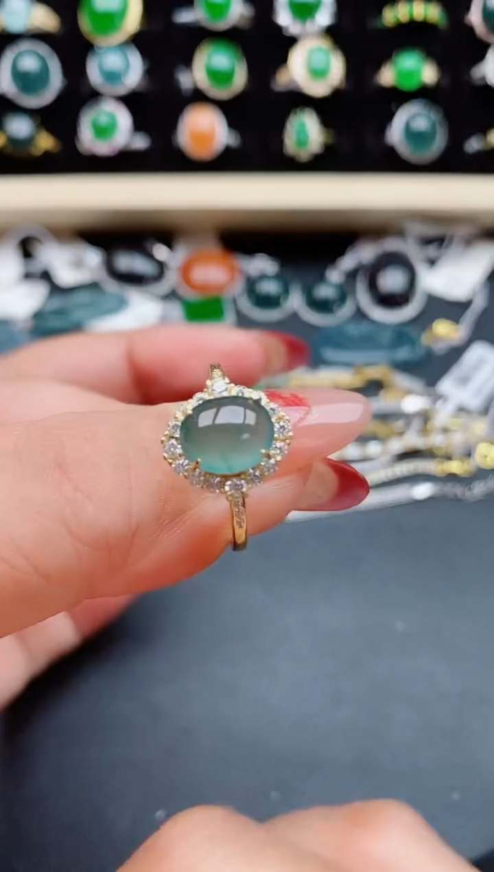 【闪购商品】翡翠戒指银S925镶嵌321321