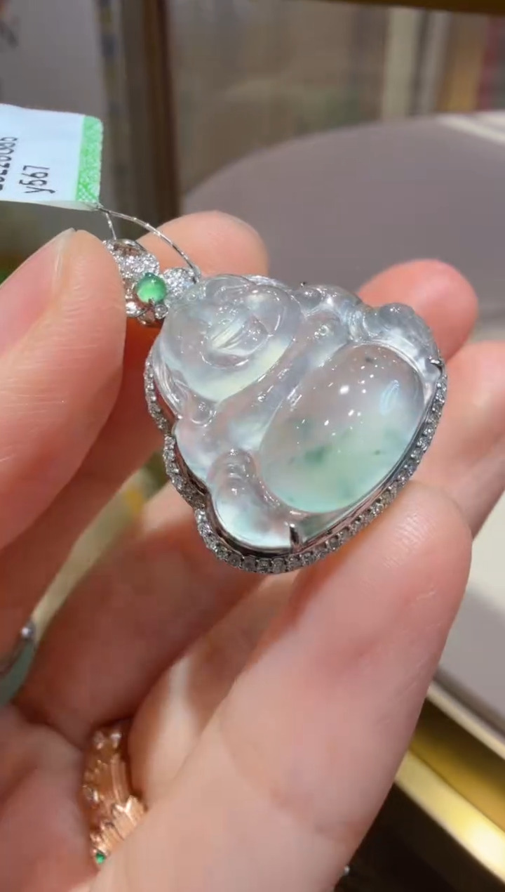 吊坠(不含链)18K金镶嵌翡翠多样性团购发一件