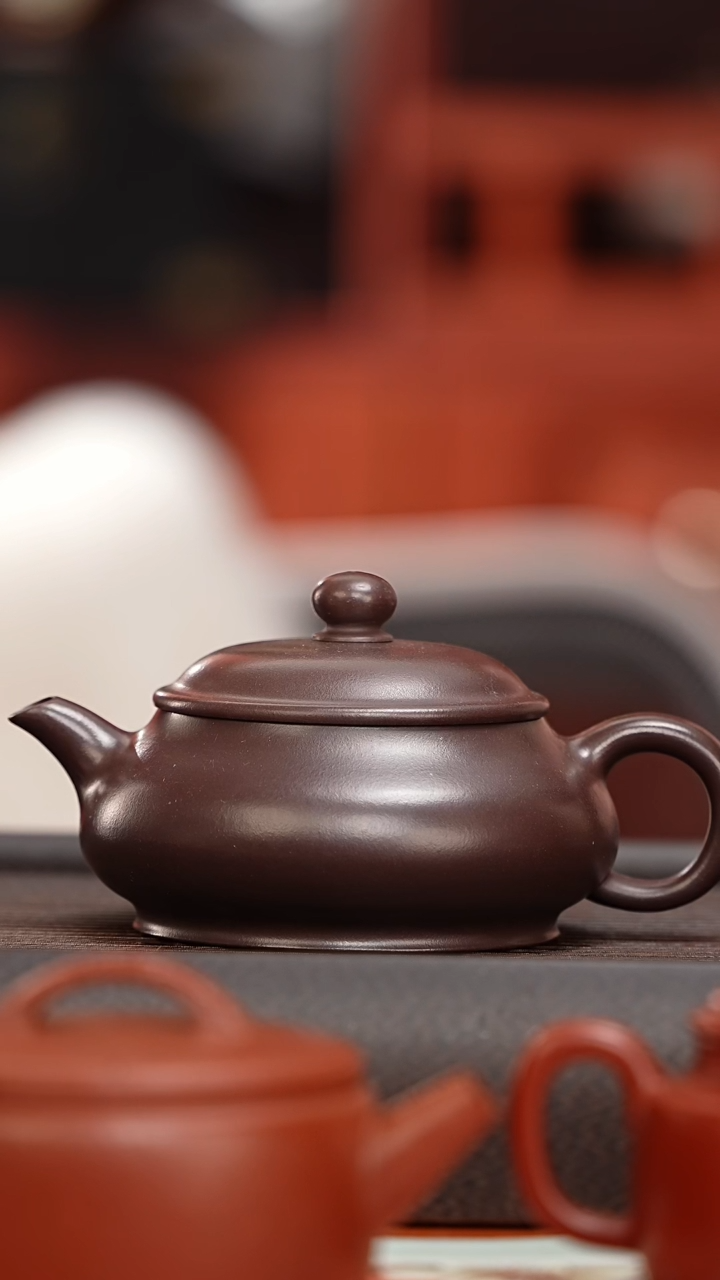 【闪购商品】紫砂茶壶石黄光素仿古200cc
