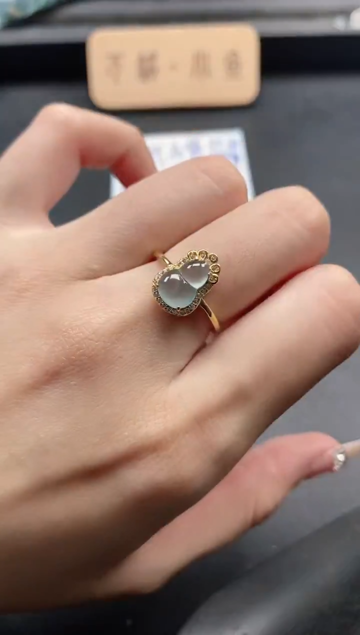 银S925镶嵌戒指翡翠15151