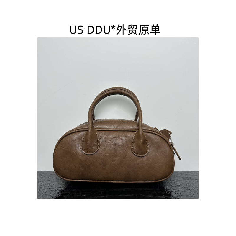 缪 棕色法棍手提单肩包SM2198-1/S004
