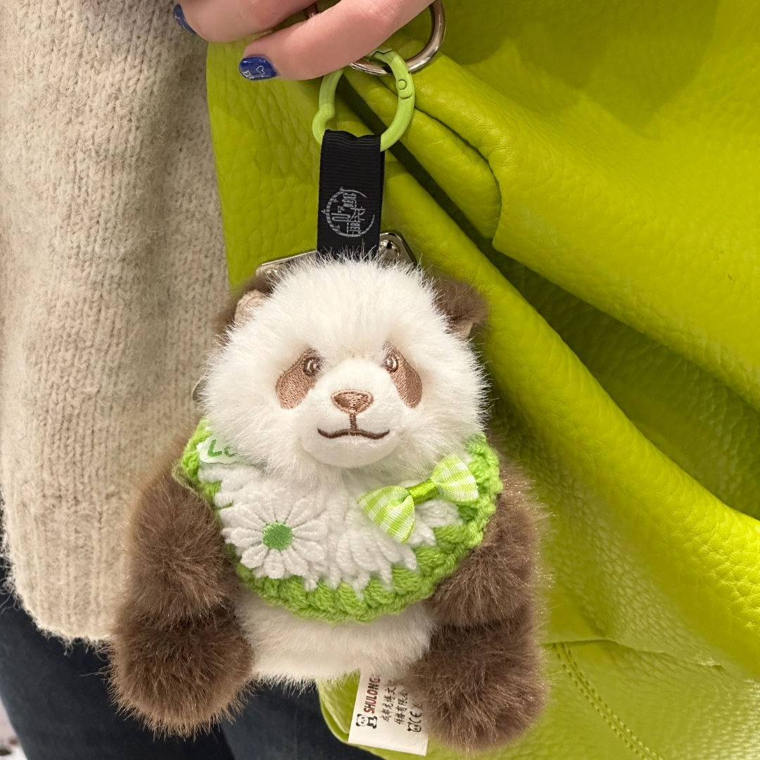 蜀龙博成都大熊猫基地同款熊猫挂件毛绒玩偶百搭包挂