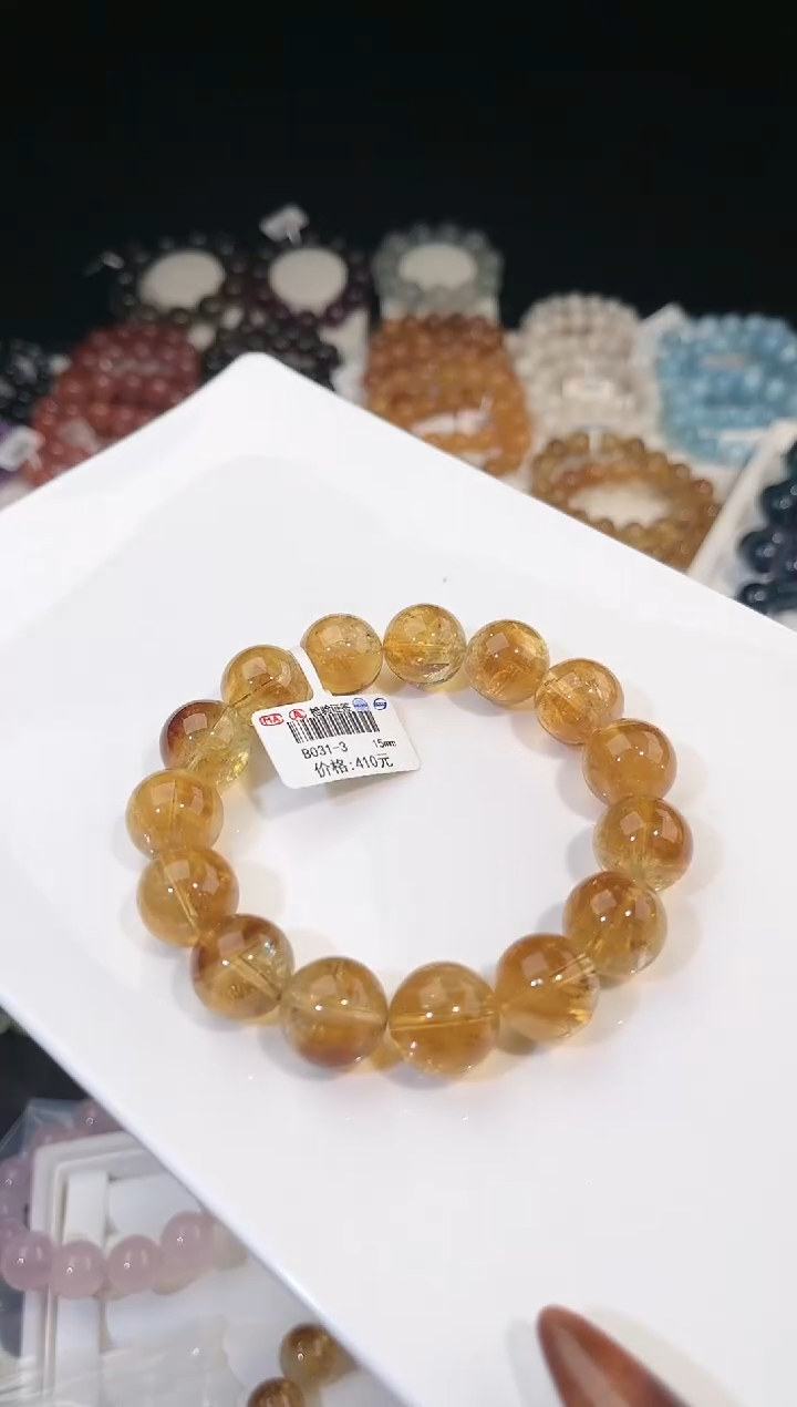 【闪购商品】水晶手链未镶嵌多样性发一黄阿赛15m