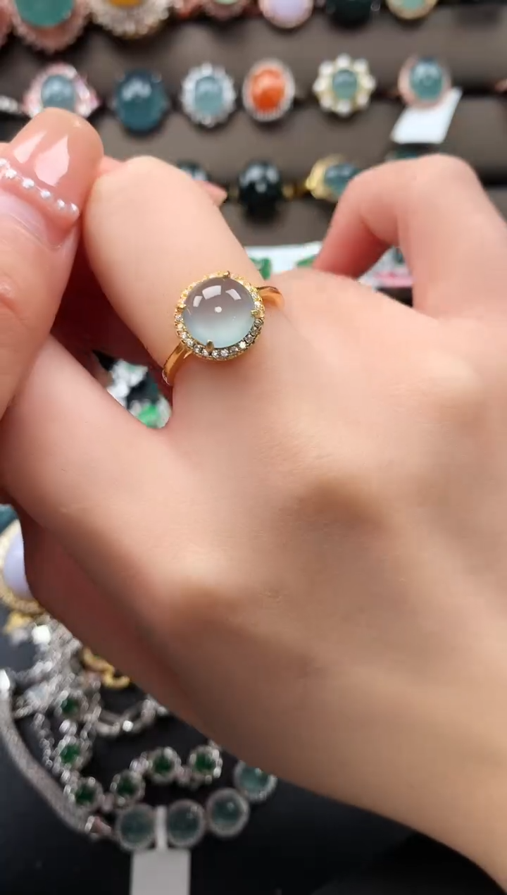 【闪购商品】翡翠戒指银S925镶嵌5124514