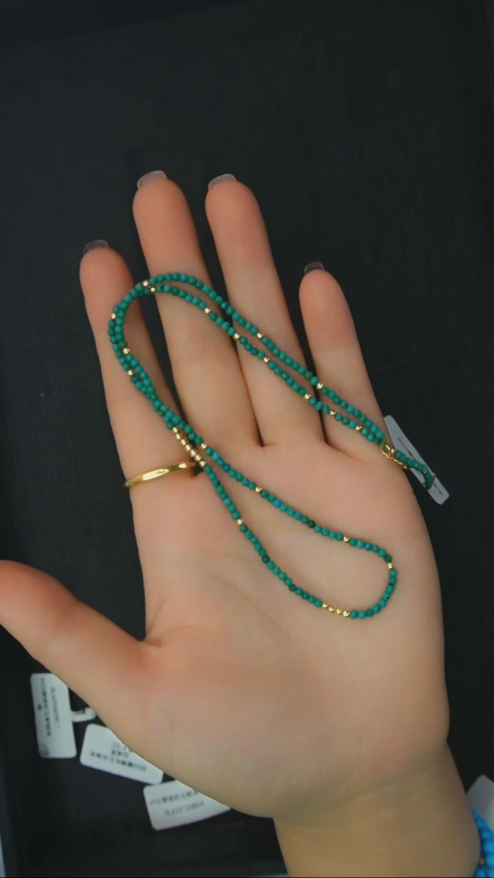 【闪购商品】绿松石项链银S925镶嵌发货一件