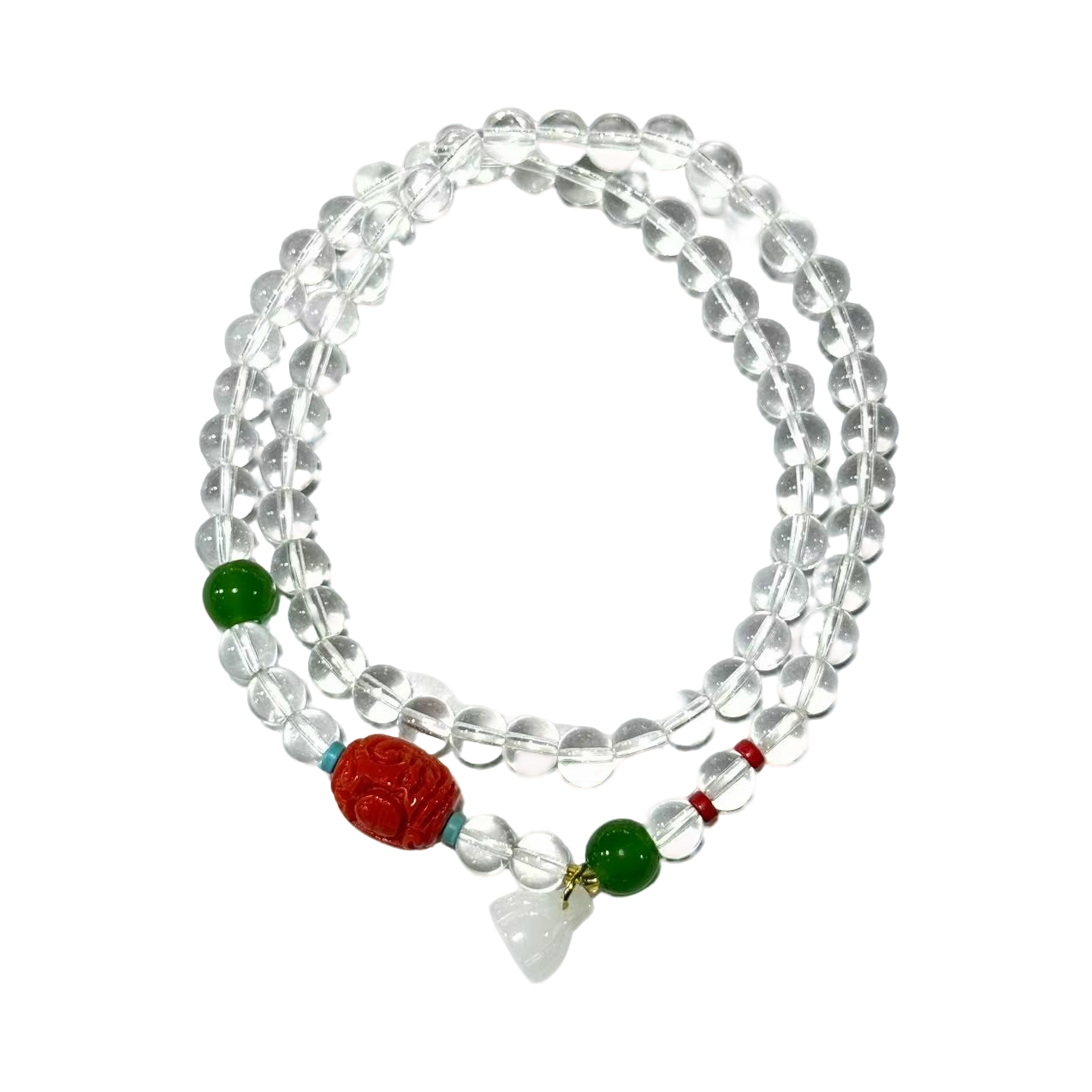 【符老板】x733-国风设计款蓝针圆珠DIY多圈手串-赠礼盒