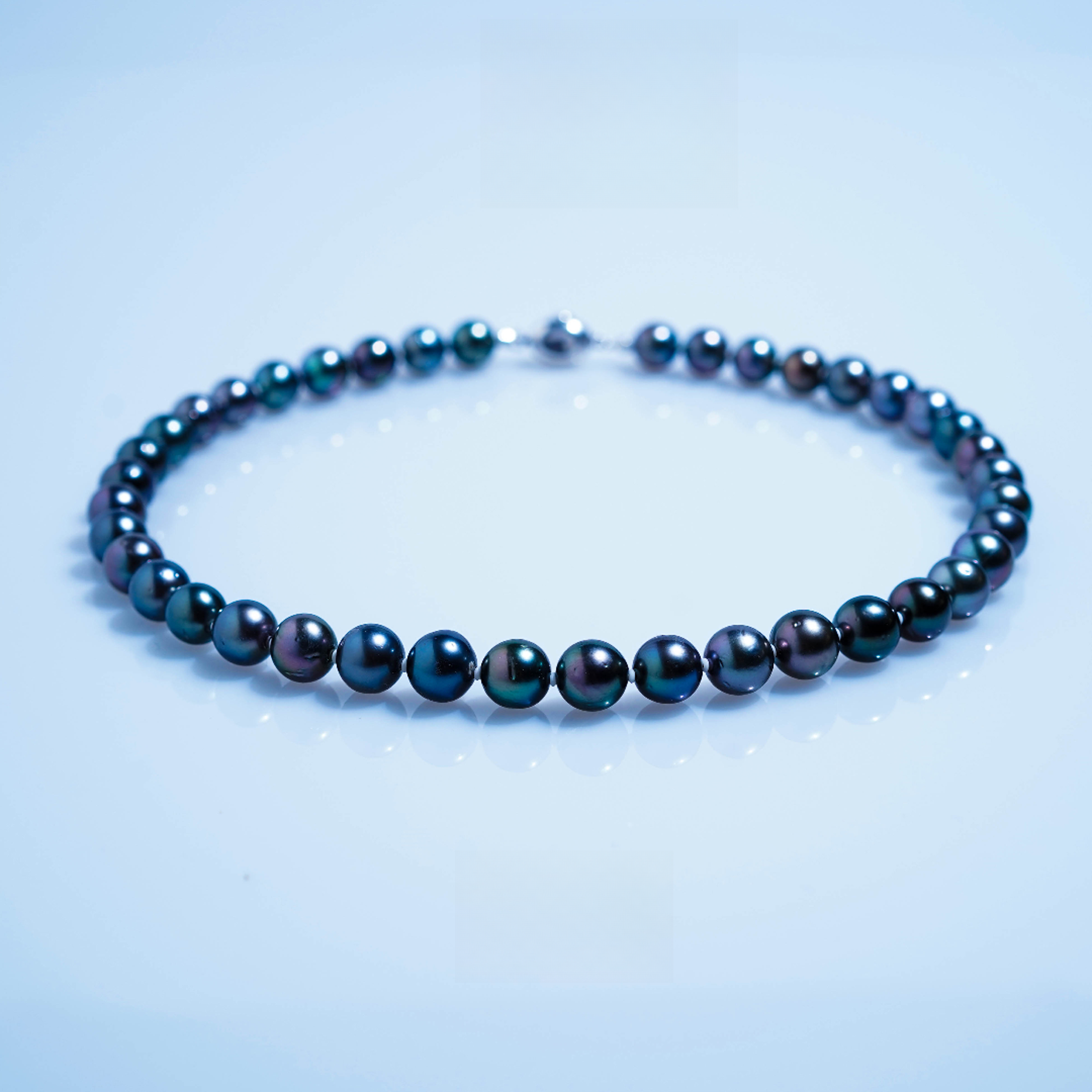 海水大溪地孔雀绿极光全珠链8-11mm 经典 时尚 【多样性发货】  