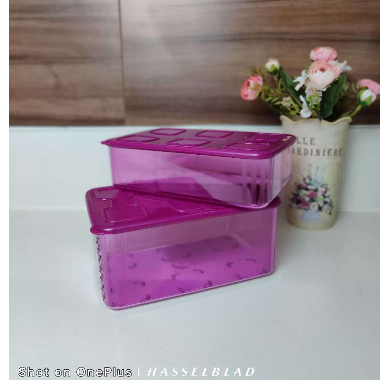 （外）1.62升/2.5升紫色晶莹保鲜盒晶莹剔透PC材质 可冷冻冷藏微波