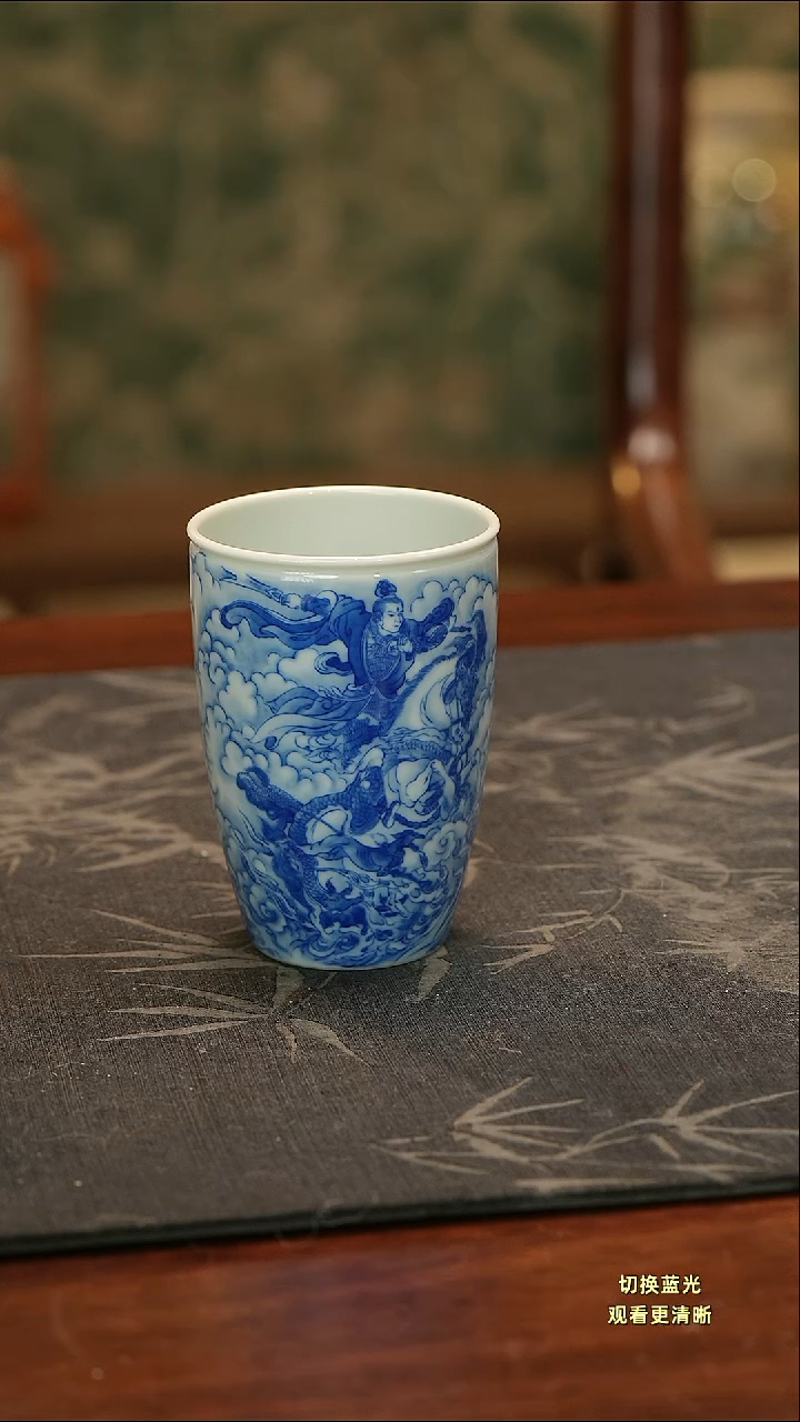 s*s手绘青花二郎神大闻香