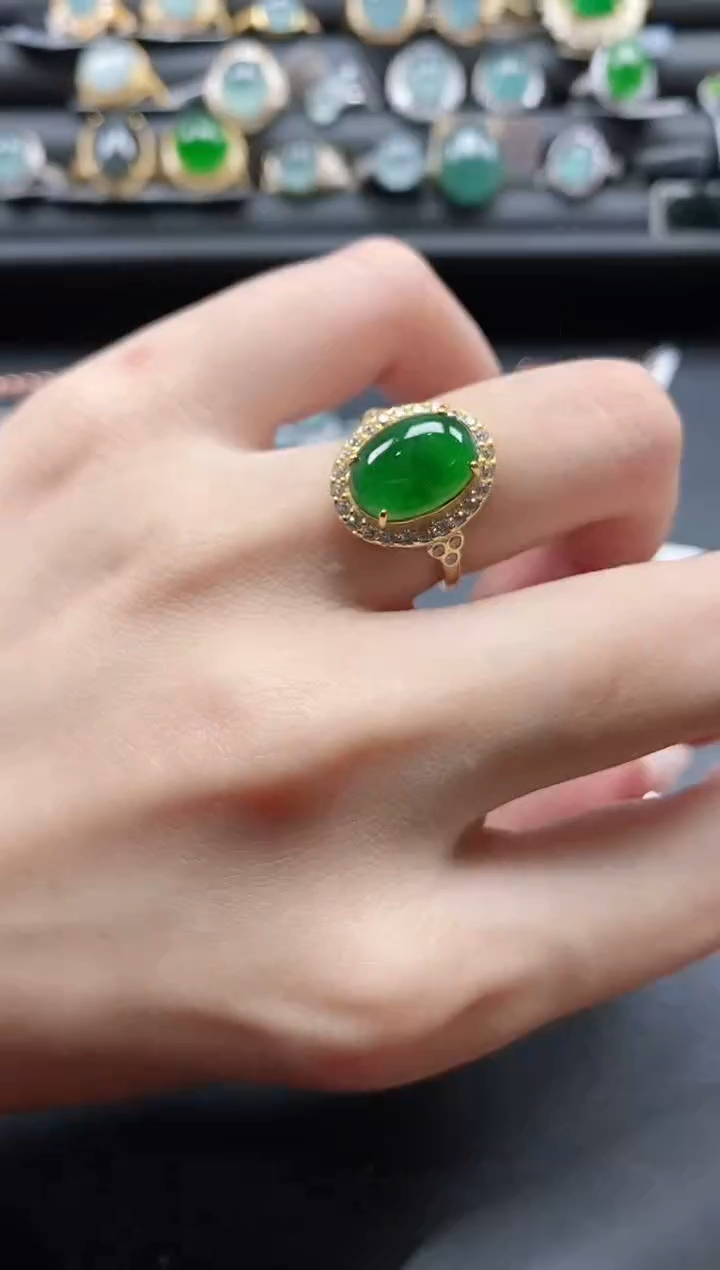 【闪购商品】翡翠戒指银S925镶嵌1111