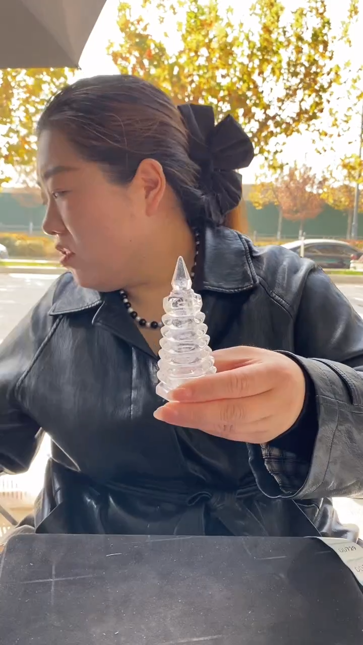 未镶嵌珠宝半成品水晶白水晶文昌塔D722