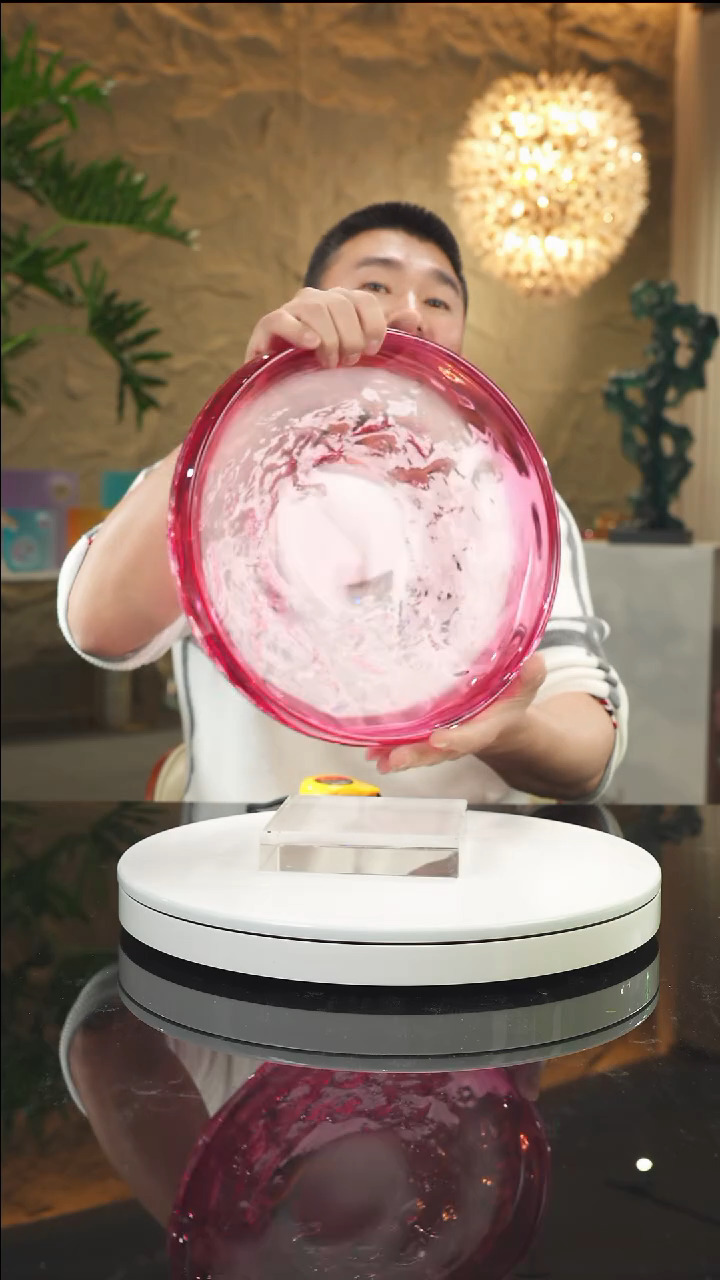 【闪购商品】瓷片金红水波纹果盘