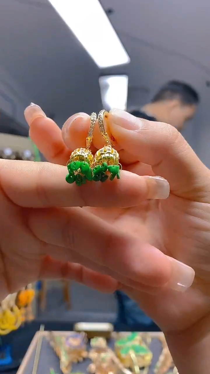 【闪购商品】翡翠耳饰合金224翡翠耳包