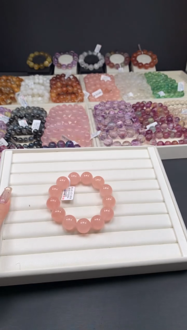 【闪购商品】水晶手链未镶嵌西柚粉18，A25