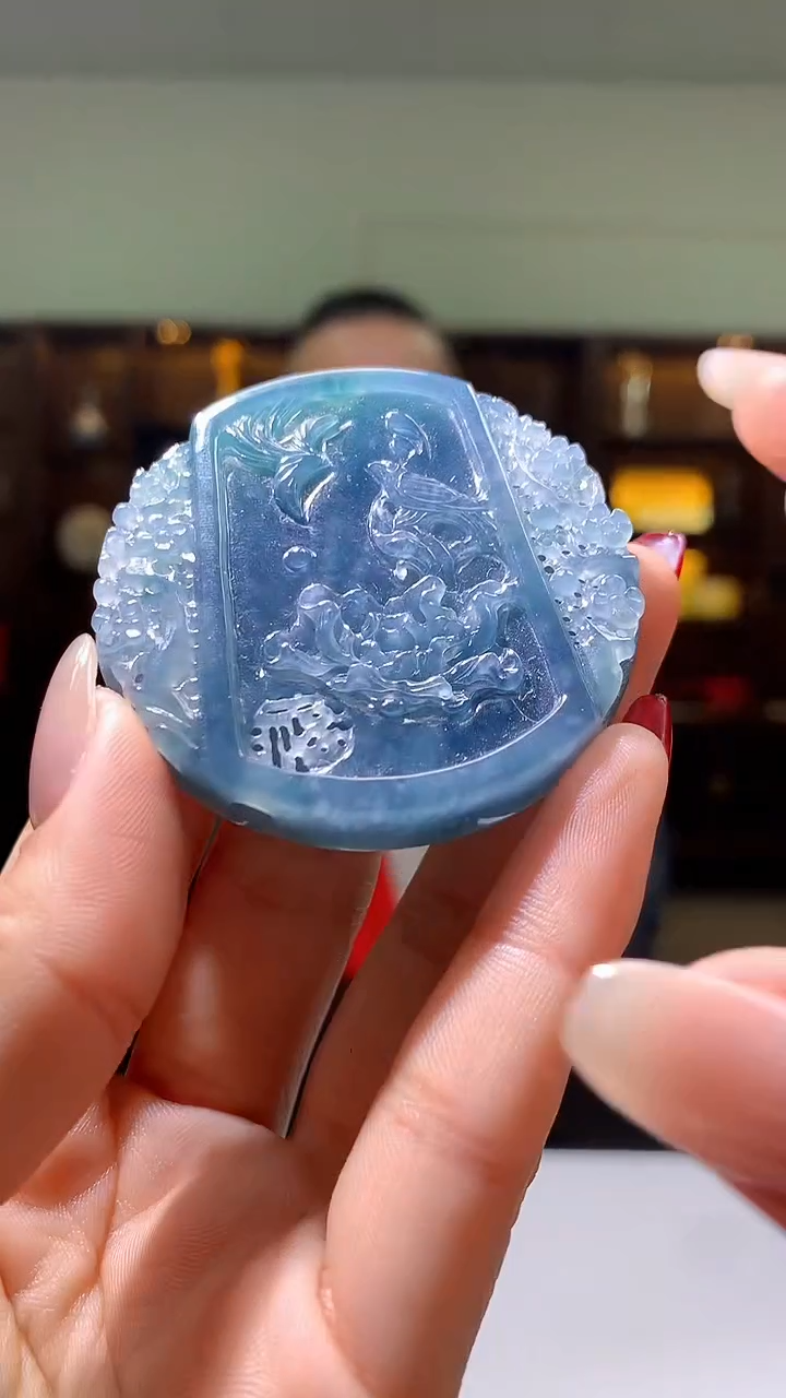 【闪购商品】定制翡翠未镶嵌1057hm-毛货挂件56