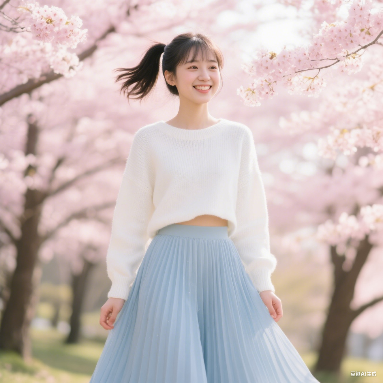 10号链接 夏季新款气质简约时尚小众百搭女士半身裙FS