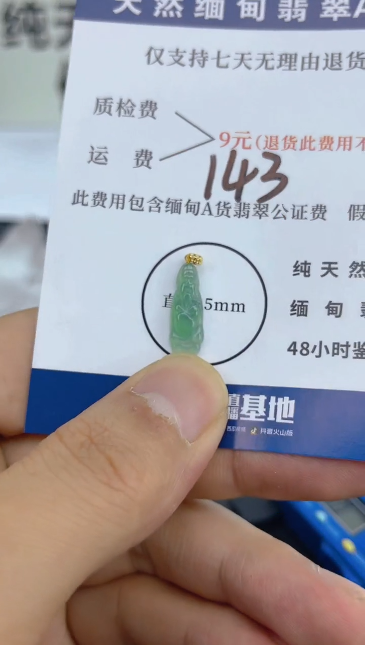 颈饰18K金镶嵌翡翠纯天然缅甸翡翠A货