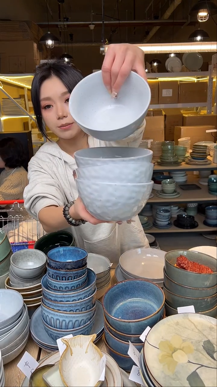 瓷42外贸尾货窑变釉下彩默认微瑕